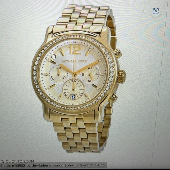 Michael Kors Accessories - Michael Kors Gold Tone Big Face Ladies Watch. MK5982